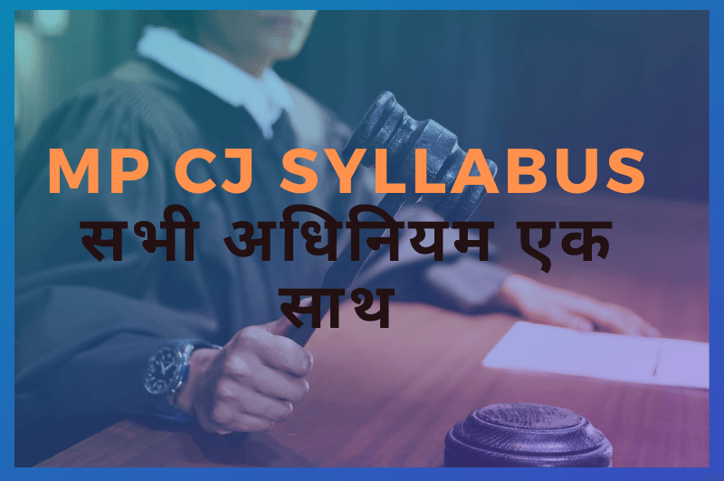 Mp Civil Judge Syllabus + All Bare Aacts